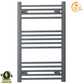 550mm Wide - 800mm High  Anthracite Grey Electric Heated Towel Rail Radiator 