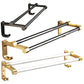 Towel Rail Holder Wall Mounted Bathroom Storage For Towels Two Bars