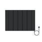 724 x 500mm Smart Wifi Electric Panel Radiator - 1000W Black Horizontal Aluminium 