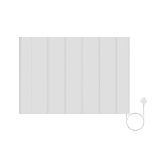 724 x 500mm Smart Wifi Electric Panel Radiator - 1000W White Horizontal Aluminium 