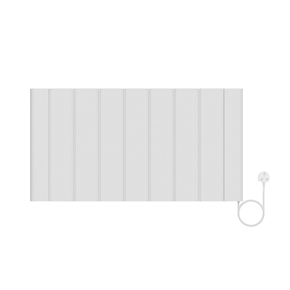  946 x 500mm Smart Wifi Electric Panel Radiator - 1500W White Horizontal Aluminium