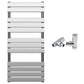 500 x 1200mm Chrome Heated Towel Rail Radiator – Flat Panel Designer 1,644 BTU Central Heating UK 