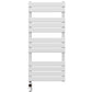 500 x 1200mm White Electric Heated Towel Rail Radiator – Flat Panel Designer 600W Pre Filled UK 