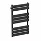 550 x 800mm Matt Black Heated Towel Rail Radiator – Flat Panel Designer  1358 BTU Central Heating UK 