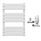 550 x 800mm White Heated Towel Rail Radiator – Flat Panel Designer  1,358 BTU Central Heating UK 