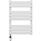 550 x 800mm White Electric Heated Towel Rail Radiator – Flat Panel Designer 400W Pre Filled UK 