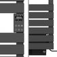 550 x 900mm Black Dry Heating Electric Towel Rail Radiator - Turbo Fan Assisted 1500W - Programmable Timer 
