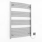 700 mm breit – 1000 mm hoch, gebogener, elektrischer Handtuchheizkörper aus Chrom 