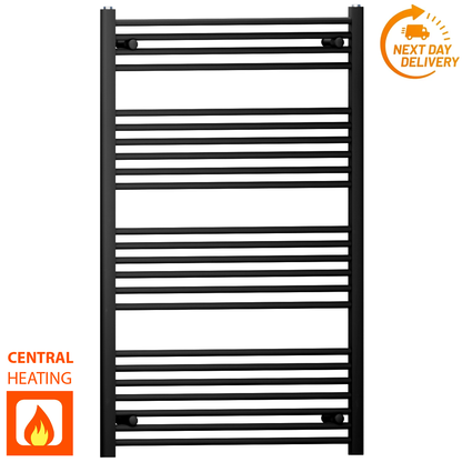 80 120 Matt Black Towel Rail Radiator Heated Warmer Wide High Central Heating 