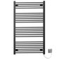 80 120 Matt Black Towel Rail Radiator Heated Warmer Wide High Electric Pre Filled Standard Manual Element 