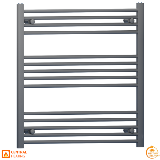 Radiateur sèche-serviettes gris anthracite de 800 mm de large et 800 mm de haut 