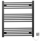 80 80 Matt Black Towel Rail Radiator Heated Warmer Wide High Electric Pre Filled Standard Manual Element 