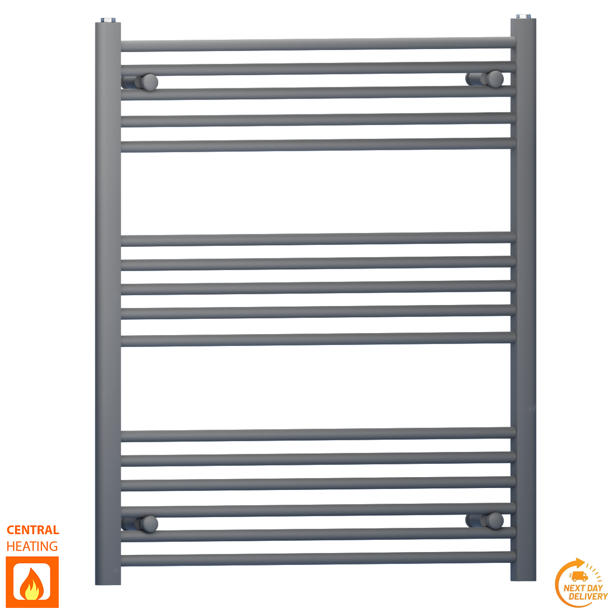  800mm Wide - 900mm High Anthracite Grey Heated Towel Rail Radiator