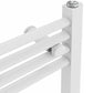 400mm x 1000mm White Heated Towel Rail Radiator | Central Heating 19mm Tube 