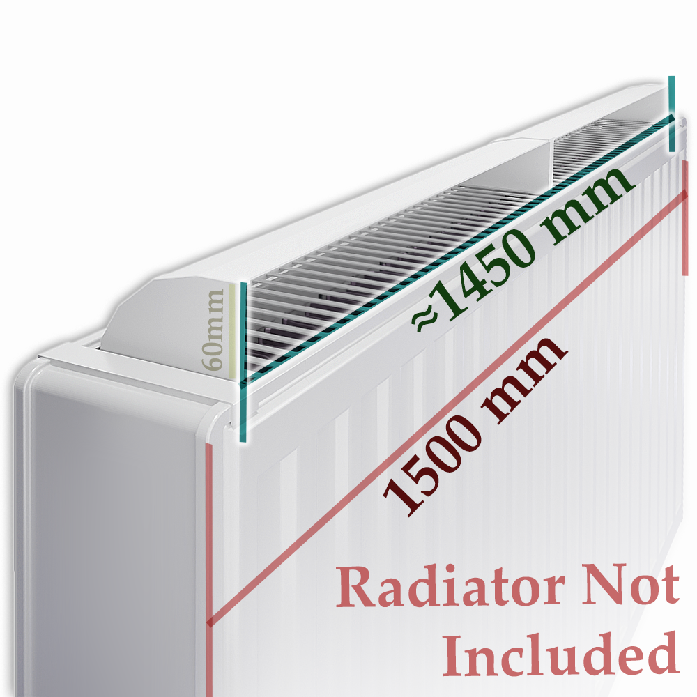 MyHomeware Radiator Booster / Heat Diverter – For Double Radiators