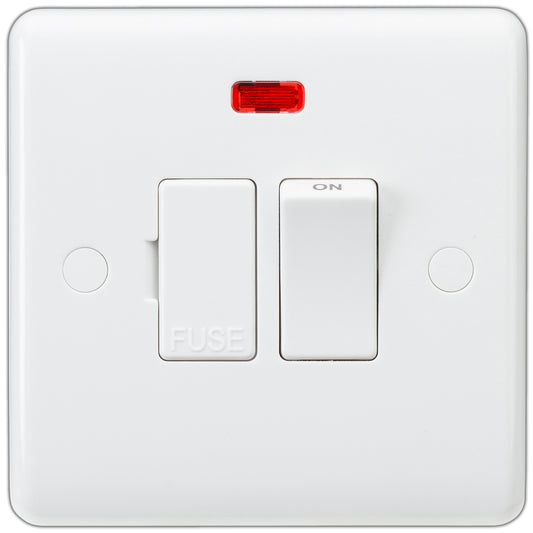 Bathroom Socket - Fused Spur Connection Unit - 13A - White Standard