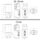 Black Clamp Brackets for Towel Rail Radiators Flat/Curved (19mm, 22mm, 25mm) 