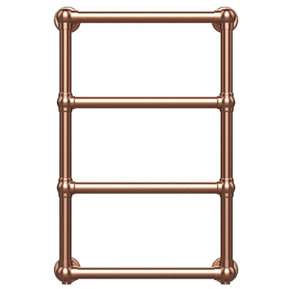  500 x 750mm Charlotte Traditional Brass Heated Towel Rail Radiator Central Heating Bathroom Heater 