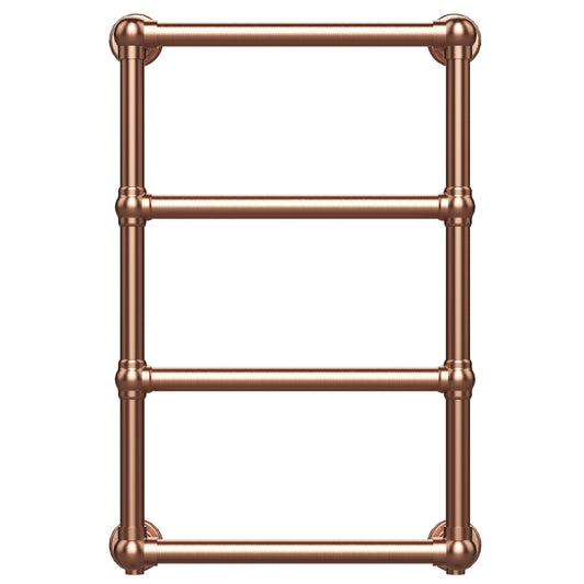 500 x 750mm Charlotte Traditional Brass Heated Towel Rail Radiator Central Heating Bathroom Heater 