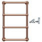 500 x 750mm Charlotte Traditional Brass Heated Towel Rail Radiator Central Heating Bathroom Heater 