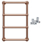 500 x 750mm Charlotte Traditional Brass Heated Towel Rail Radiator Central Heating Bathroom Heater 