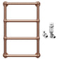 500 x 750mm Charlotte Traditional Brass Heated Towel Rail Radiator Central Heating Bathroom Heater 
