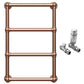 500 x 750mm Charlotte Traditional Brass Heated Towel Rail Radiator Central Heating Bathroom Heater 