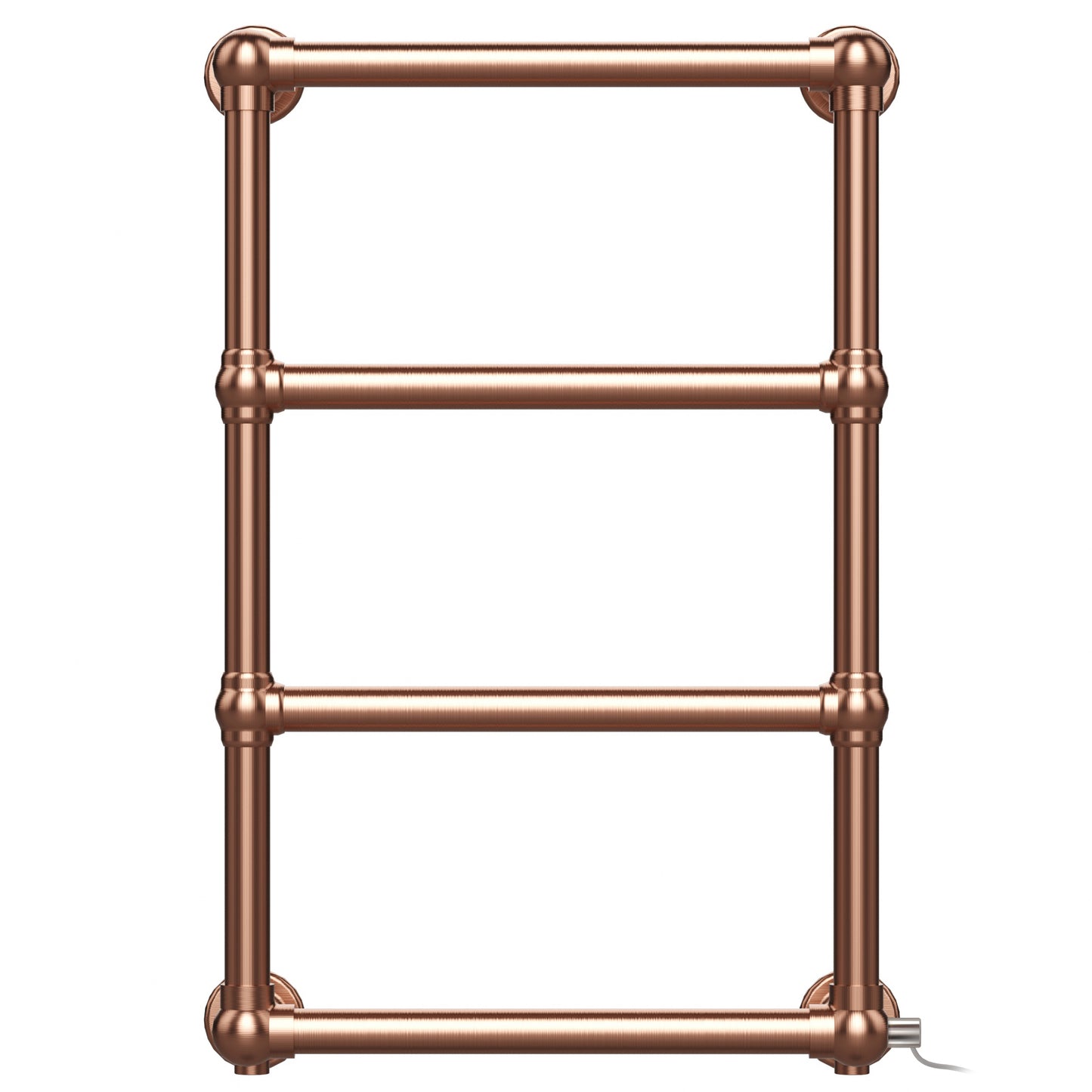 500 x 750mm Brass Electric Heated Towel Rail Radiator Traditional Ladder Bathroom Heater Pre Filled