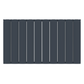 Horizontal Aluminium Radiator 600 x 1022mm – Anthracite Grey Double Panel – Model Diva 