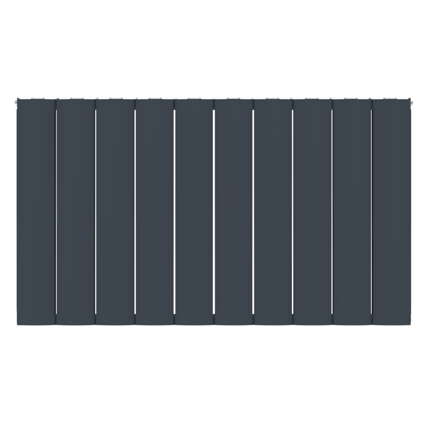  Horizontal Aluminium Radiator 600 x 1022mm – Anthracite Grey Double Panel – Model Diva