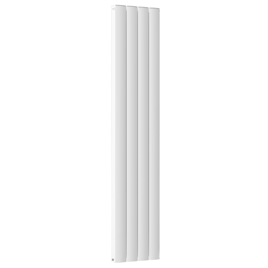 Vertical Aluminium Radiator 1800 x 407mm – White Double Panel – Model Diva 