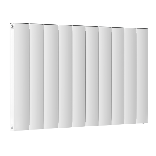 Horizontal Aluminium Radiator 600 x 1022mm – White Double Panel – Model Diva 