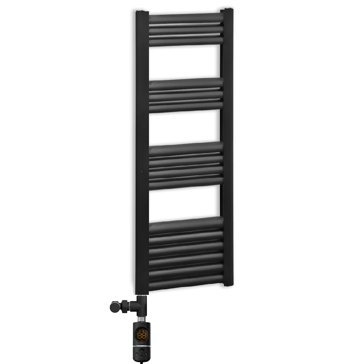  Dual Fuel 500mm x 1000mm Accuro Korle Matt Black Designer Heated Towel Rail Radiator