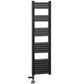 Dual Fuel 500mm x 1400mm Accuro Korle Matt Black Designer Heated Towel Rail Radiator 