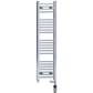 Dual Fuel 350 x 1200mm Straight Chrome  Heated Towel Rail Radiator- (incl. Valves + Electric Heating Kit) 