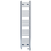 Radiateur sèche-serviettes droit chromé bi-énergie 300 x 1 400 mm (robinets et kit de chauffage électrique inclus)