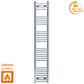 300mm Wide - 1700mm High Flat Chrome Heated Towel Rail Radiator 