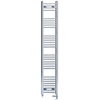 Radiateur sèche-serviettes droit chromé bi-énergie 300 x 1700 mm (robinets et kit de chauffage électrique inclus)