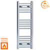 Radiateur sèche-serviettes plat chromé de 350 mm de large et 900 mm de haut
