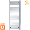 Radiateur sèche-serviettes plat chromé de 400 mm de large et 1 200 mm de haut