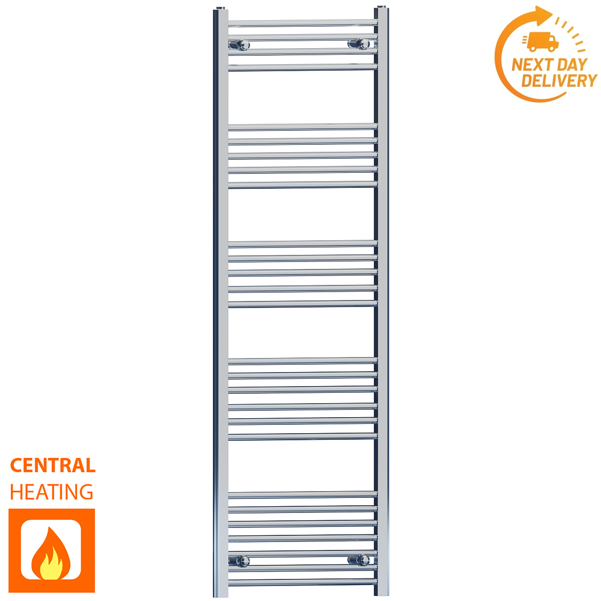  Radiateur sèche-serviettes plat chromé de 550 mm de large et 1600 mm de haut
