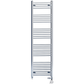 Dual Fuel 450 x 1700mm Straight Chrome  Heated Towel Rail Radiator- (incl. Valves + Electric Heating Kit) 