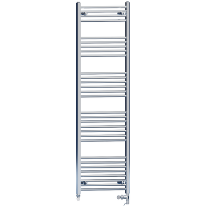  Dual Fuel 550 x 1700mm Straight Chrome  Heated Towel Rail Radiator- (incl. Valves + Electric Heating Kit) 