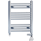 Radiateur sèche-serviettes droit chromé bi-énergie 450 x 600 mm (robinets et kit de chauffage électrique inclus) 