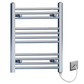 500 mm breit – 600 mm hoch, flacher, elektrischer Handtuchheizkörper aus Chrom 