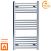 400mm Wide - 900mm High Flat Chrome Heated Towel Rail Radiator