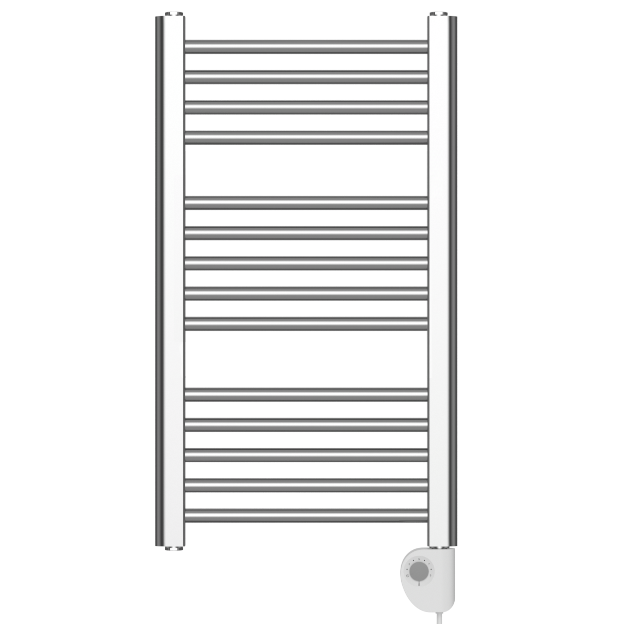  500mm x 800mm Chrome Electric Pre-Filled & Pre-Installed Heated Towel Rail | Ladder