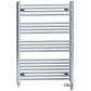 Dual Fuel 800 x 1000mm Straight Chrome  Heated Towel Rail Radiator- (incl. Valves + Electric Heating Kit) 