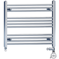 Dual Fuel 900 x 600mm Straight Chrome Heated Towel Rail Radiator- (incl. Valves + Electric Heating Kit) 