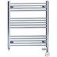 Dual Fuel 800 x 800mm Straight Chrome  Heated Towel Rail Radiator- (incl. Valves + Electric Heating Kit) 